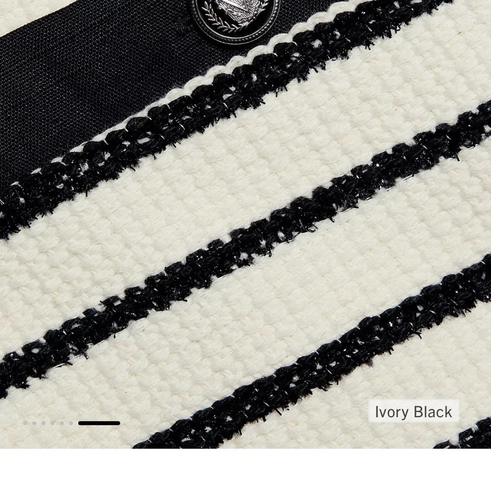 High Waist Black and White Striped Shorts